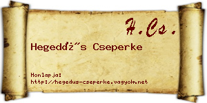 Hegedűs Cseperke névjegykártya